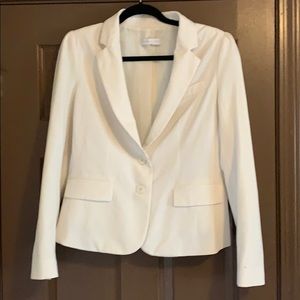 White two button blazer